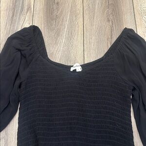 Bohme Elegant Black Smocked Women's Top